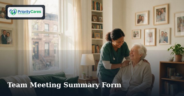 Team Meeting Summary Form